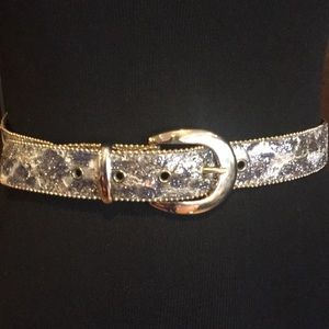 Elite Animal Print Belt, Gold, Brown & Tan, Medium